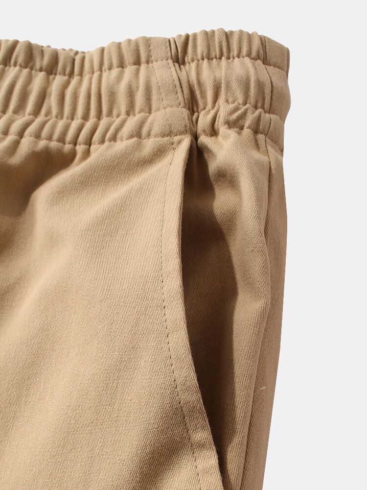 Lässige Herren-cargo-shorts Aus 100 % Baumwolle Mit Taschen