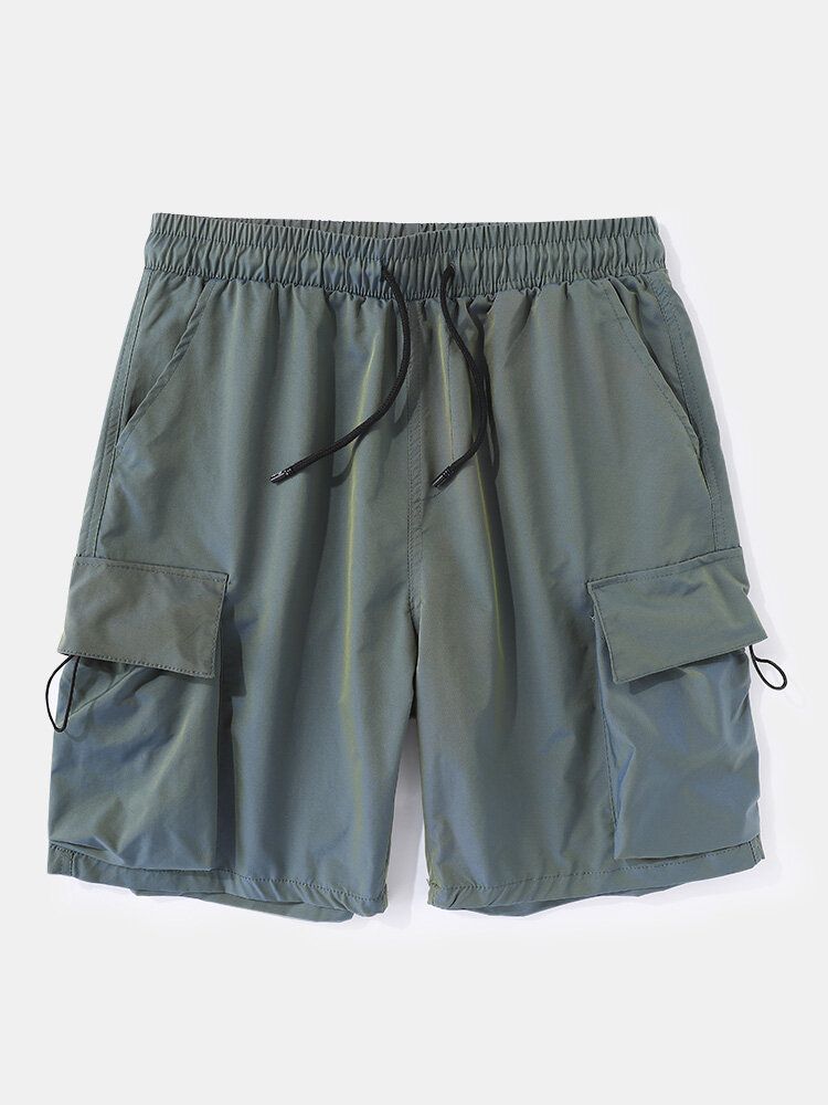 Lässige Herren-cargo-shorts Mit Großen Taschen Und Kordelzug