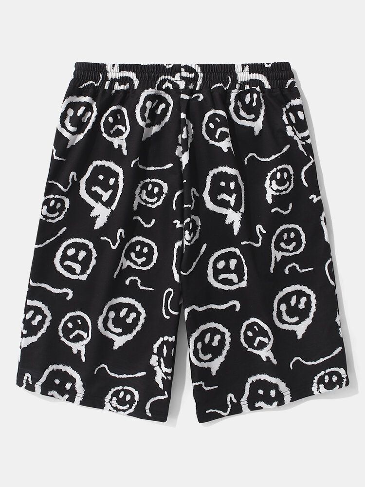 Lässige Shorts Mit Lustigem Cartoon Und Elastischer Taille Für Herren