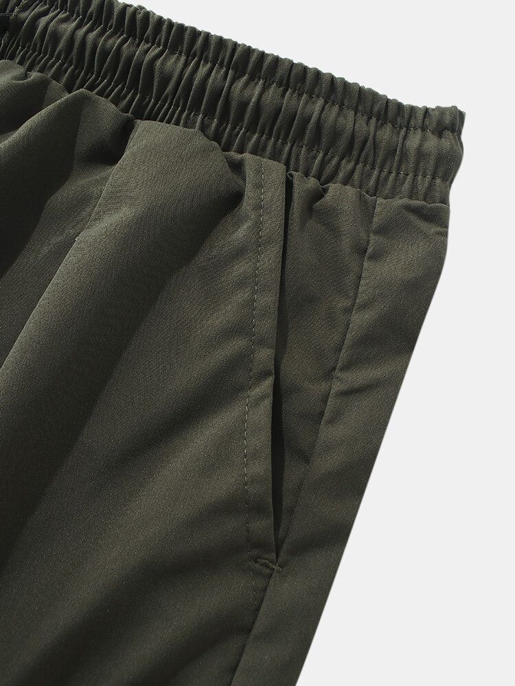 Lässige Shorts Mit Mehreren Taschen Elastischer Taille Und Kordelzug Für Herren