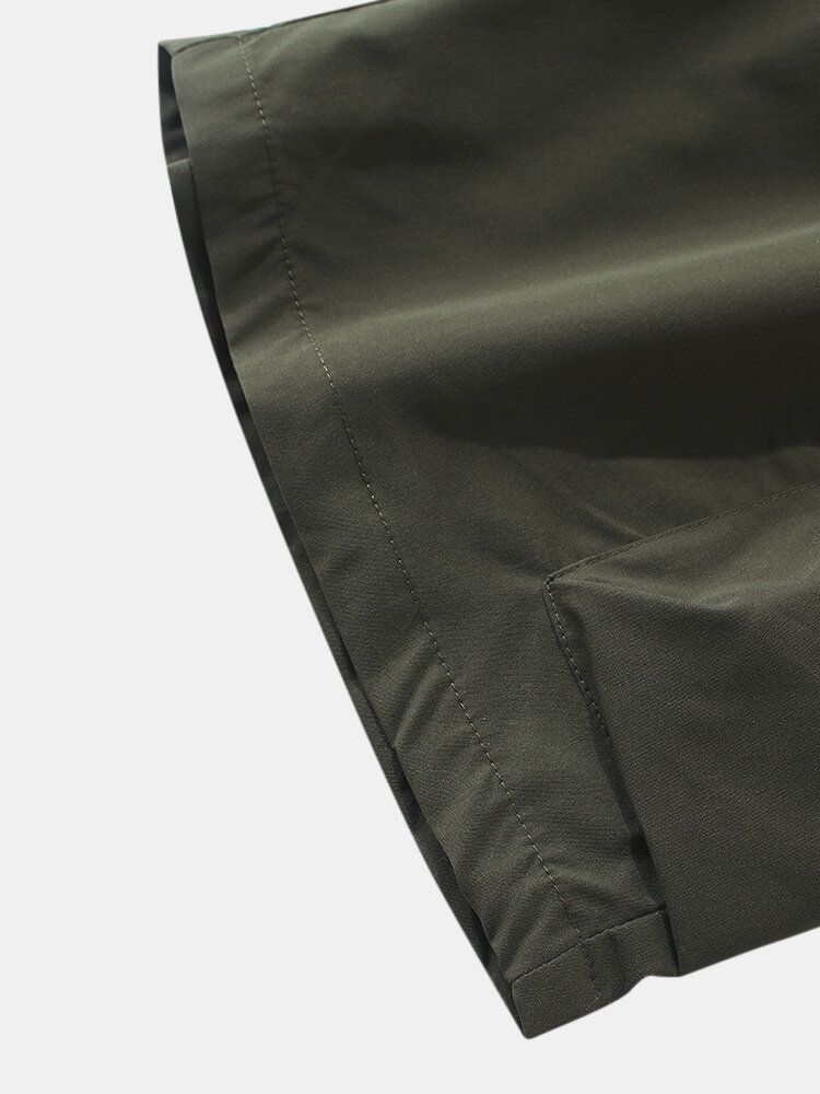 Lässige Shorts Mit Mehreren Taschen Elastischer Taille Und Kordelzug Für Herren