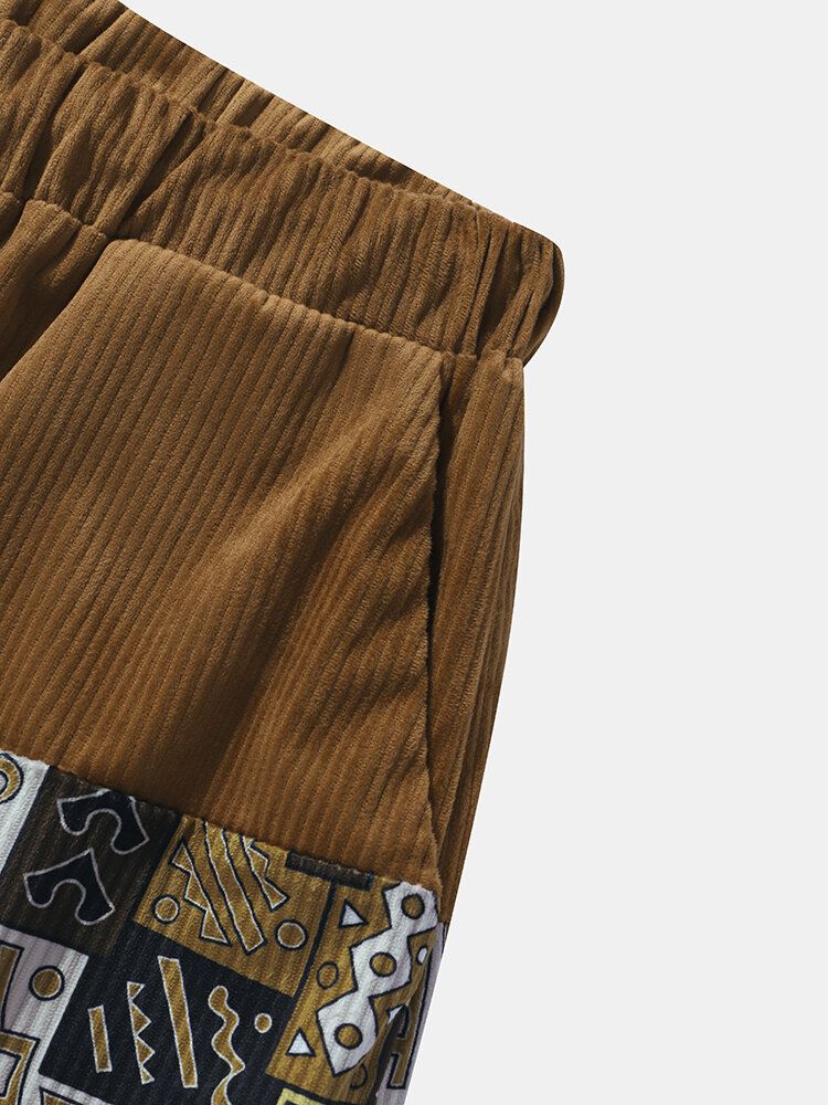 Tribal-muster-patchwork-ethno-stil-cord-shorts Mit Kordelzug Für Herren