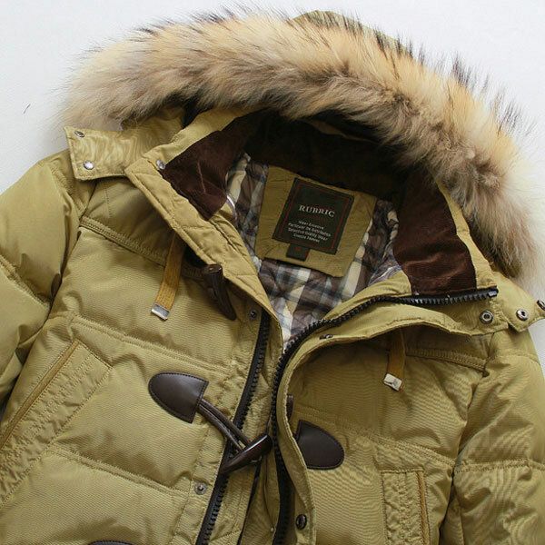 Warme Lange Daunenjacke Mit Kapuze Und Hochwertiger Hornschnalle Für Herren