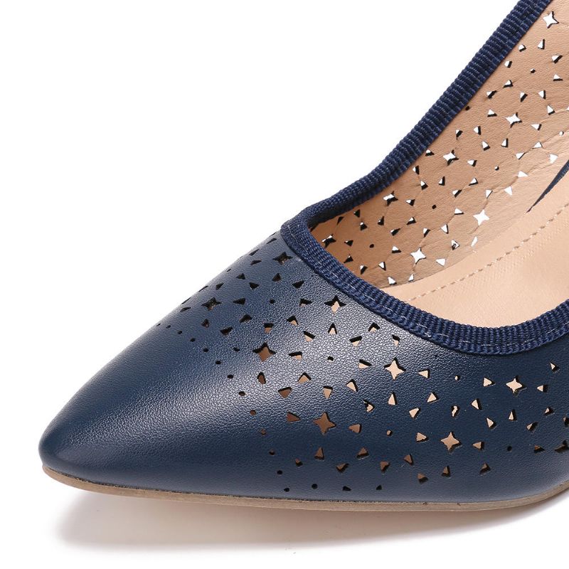 Frauen Aushöhlen Spitzschuh Slingback Elegante Büro Pumps