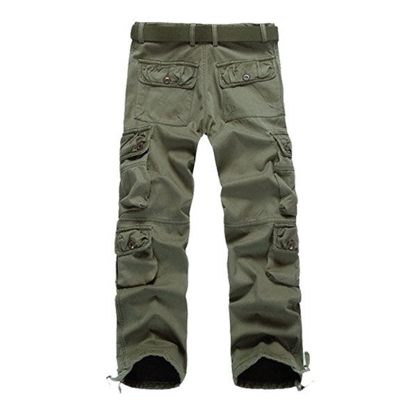 Dicke Herren-cargohose Aus Baumwolle Mit Polarfleece-futter Und Mehreren Taschen