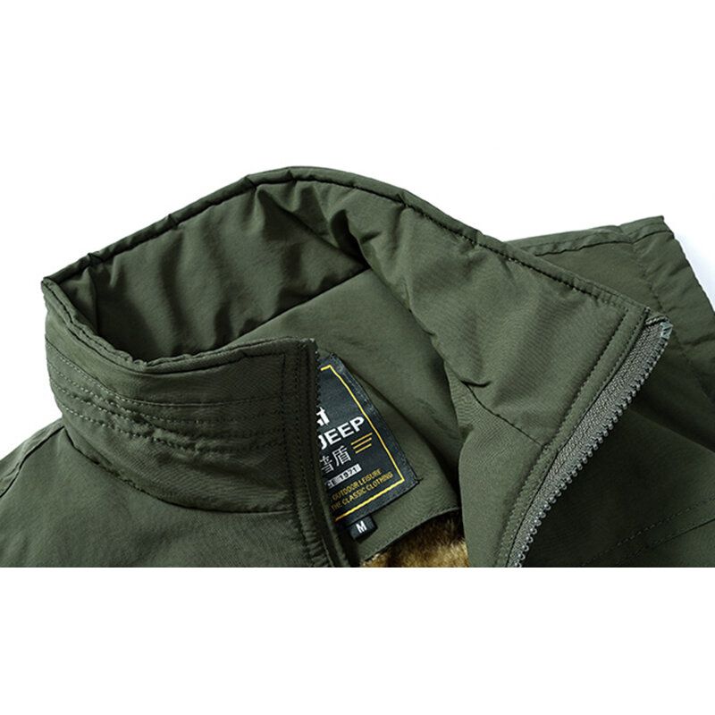 Herren-fleecefutter Verdickte Warme Outdoor-weste Mit Mehreren Taschen