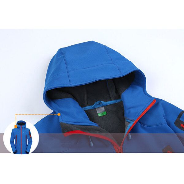 Wasserdichte Winddichte Fleece-softshell-outdoorjacke