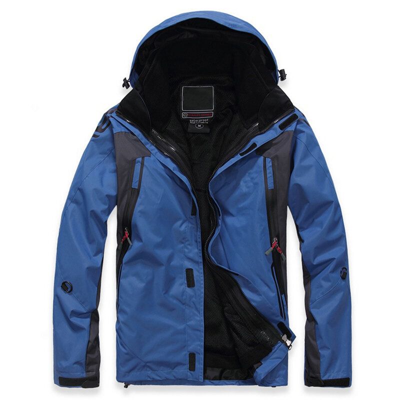 Zweiteilige Wasserdichte Windbreaker-outdoor-skijacke Für Herren