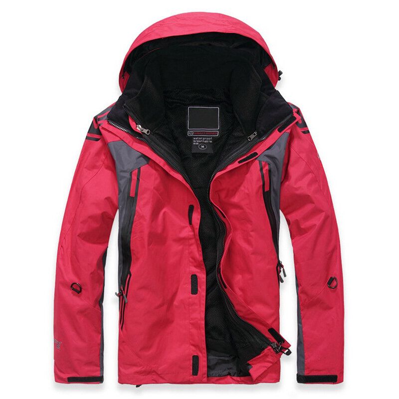 Zweiteilige Wasserdichte Windbreaker-outdoor-skijacke Für Herren