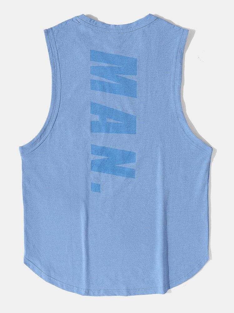 Ärmellose Schnell Trocknende Atmungsaktive Tanktops Für Herren Mit Icon-muster