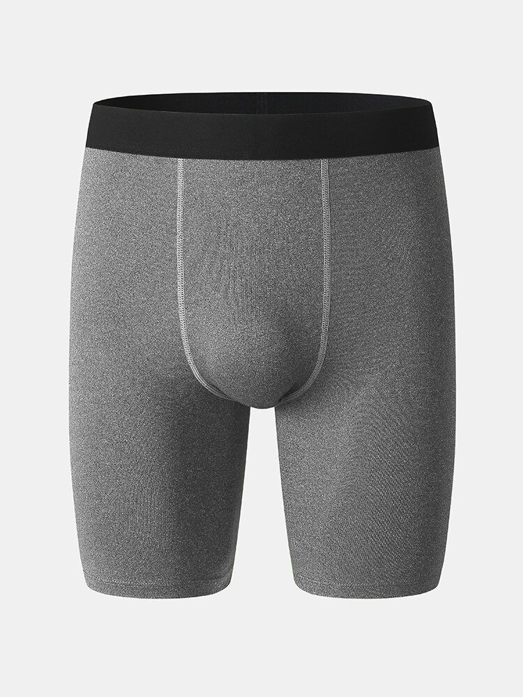 Einfarbige Schnell Trocknende Atmungsaktive Schmale Sport-fitness-shorts Mit Mittlerer Taille Für Herren