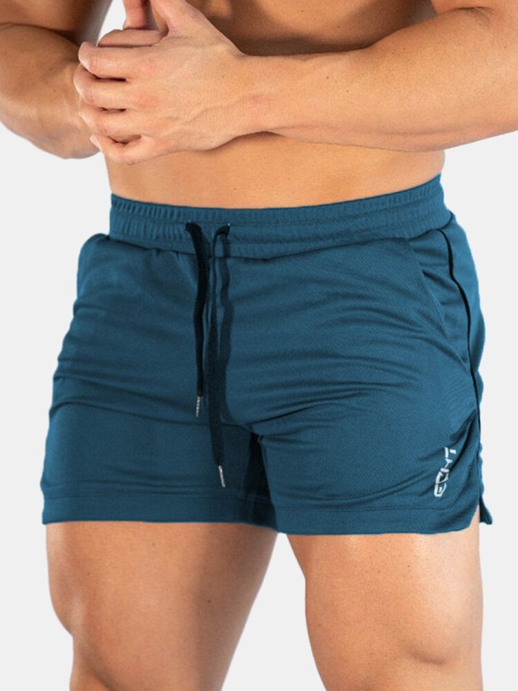 Einfarbige Schnell Trocknende Sportliche Lockere Dünne Stretch-shorts Für Den Strand Mit Kordelzug An Der Taille