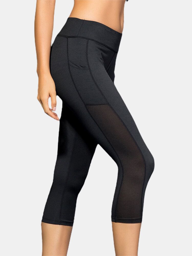 Soprt Einfarbige Schnell Trocknende Damen-yogahose Mit Hoher Taille Und Hoher Taille