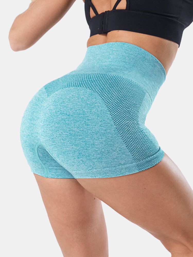 Sport Frauen Einfarbig Nahtlose Yoga-shorts Mit Hoher Taille