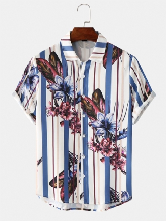 Herren Floral Art Style Graphic Soft All Matched Skin Friendly Shirts