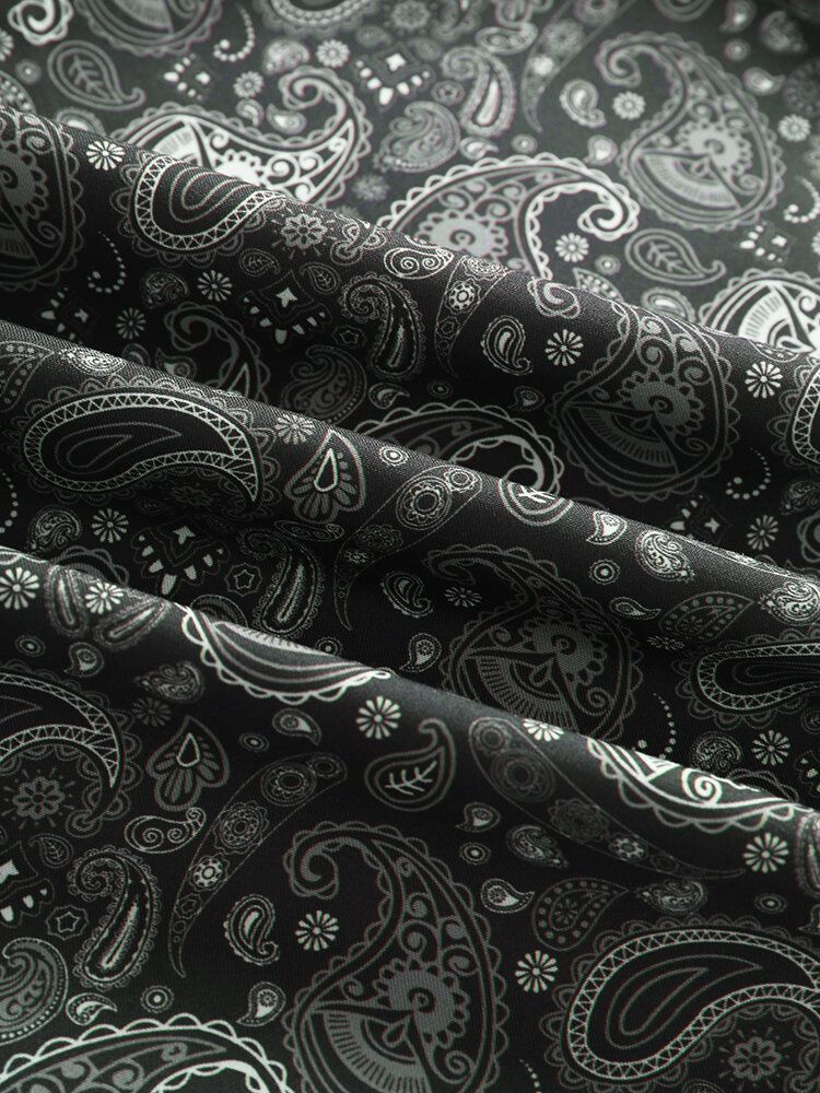 Kurzärmlige Hemden Mit Einfarbigem Paisley-print Für Herren