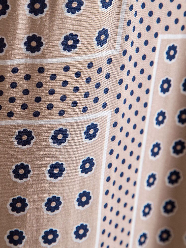 Kurzärmlige Herrenhemden Mit Polkadot-print Und Revers