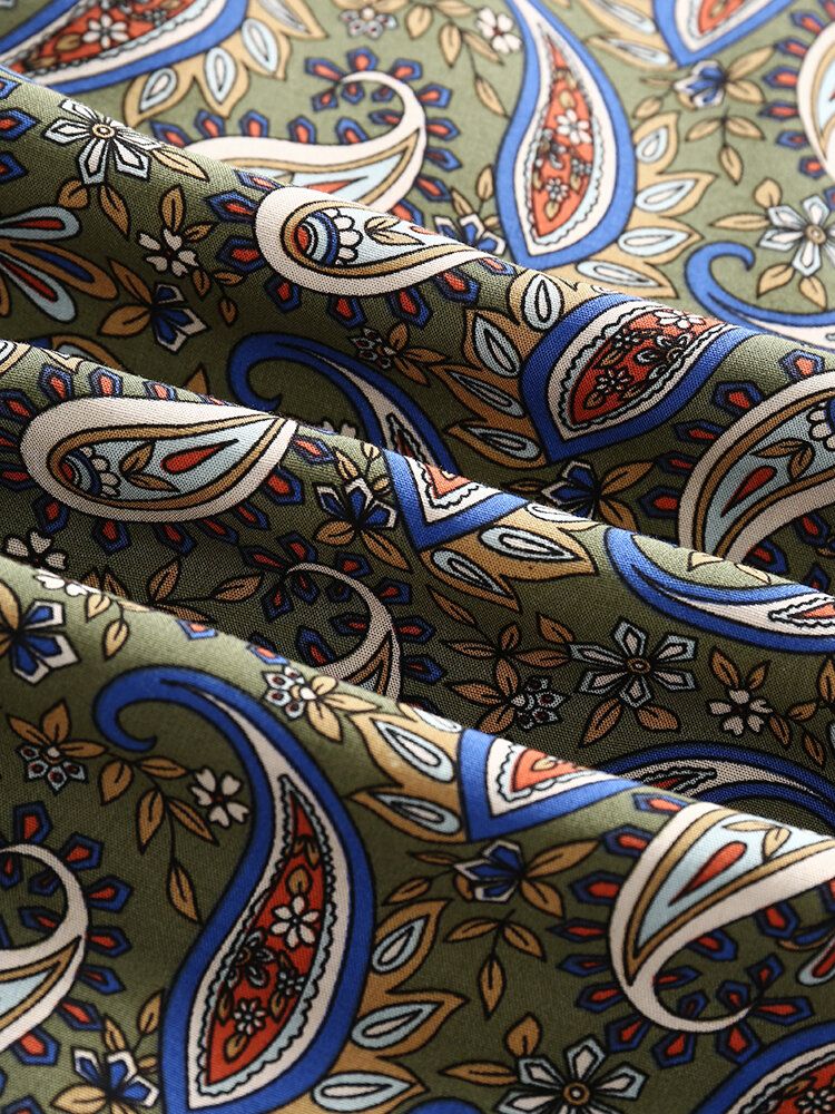 Kurzärmliges Urlaubshemd Mit Allover-blumenpaisley-print Für Herren