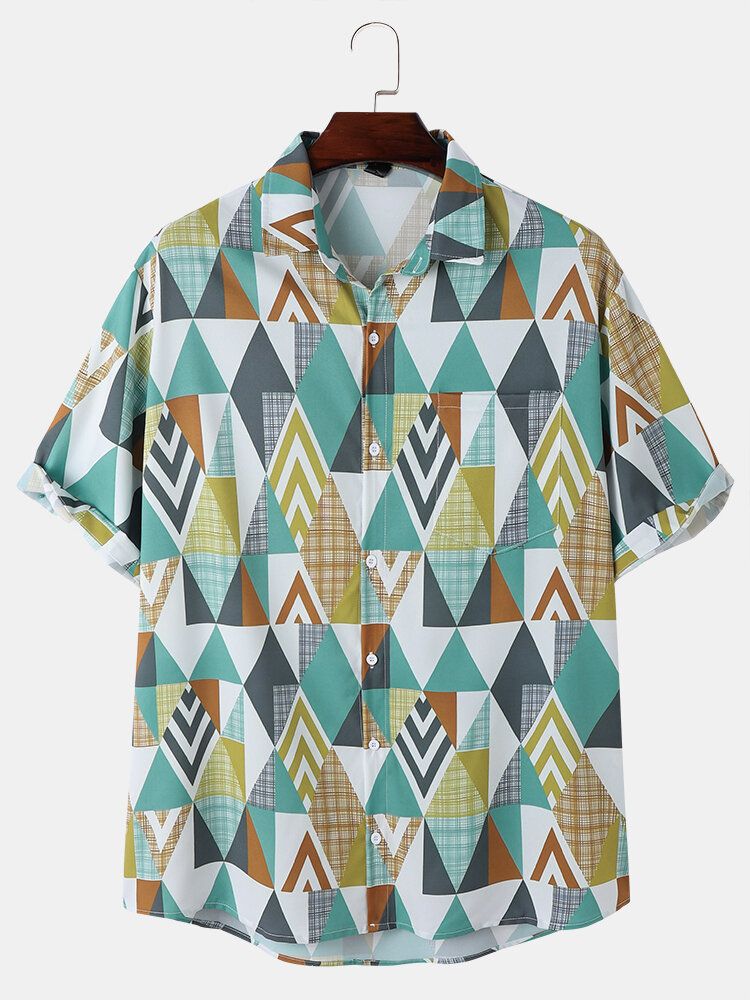 Lässige Hemden Mit Argyle-muster Für Herren