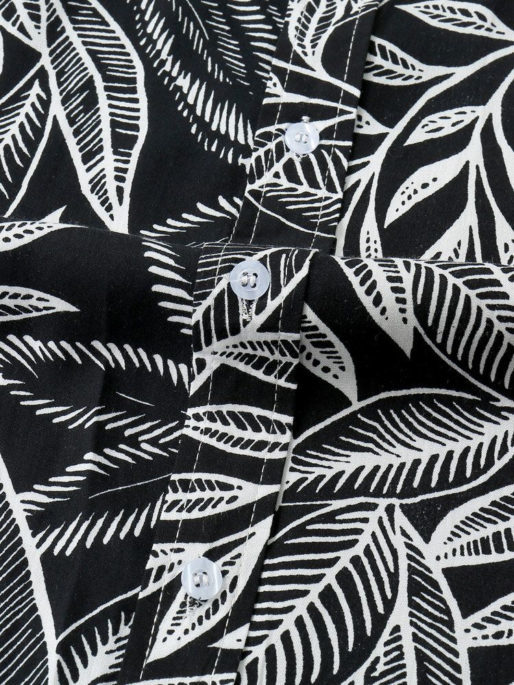 Männer Graphic Tropical Leaf Weiche Atmungsaktive All Matched Skin Friendly Shirts