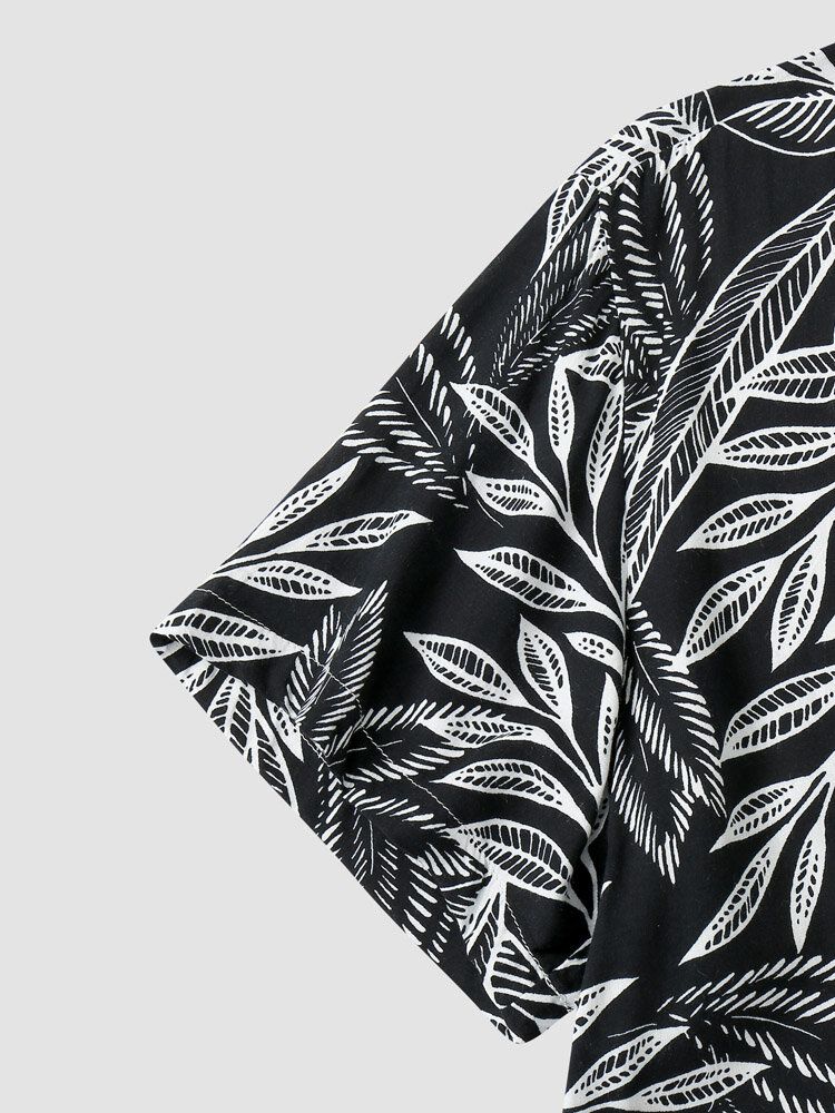 Männer Graphic Tropical Leaf Weiche Atmungsaktive All Matched Skin Friendly Shirts