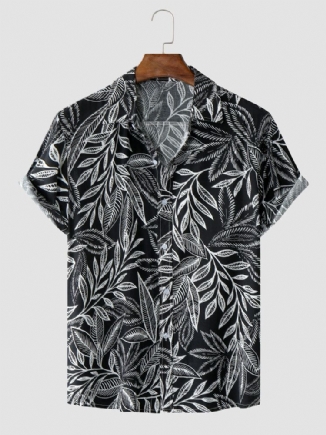 Männer Graphic Tropical Leaf Weiche Atmungsaktive All Matched Skin Friendly Shirts