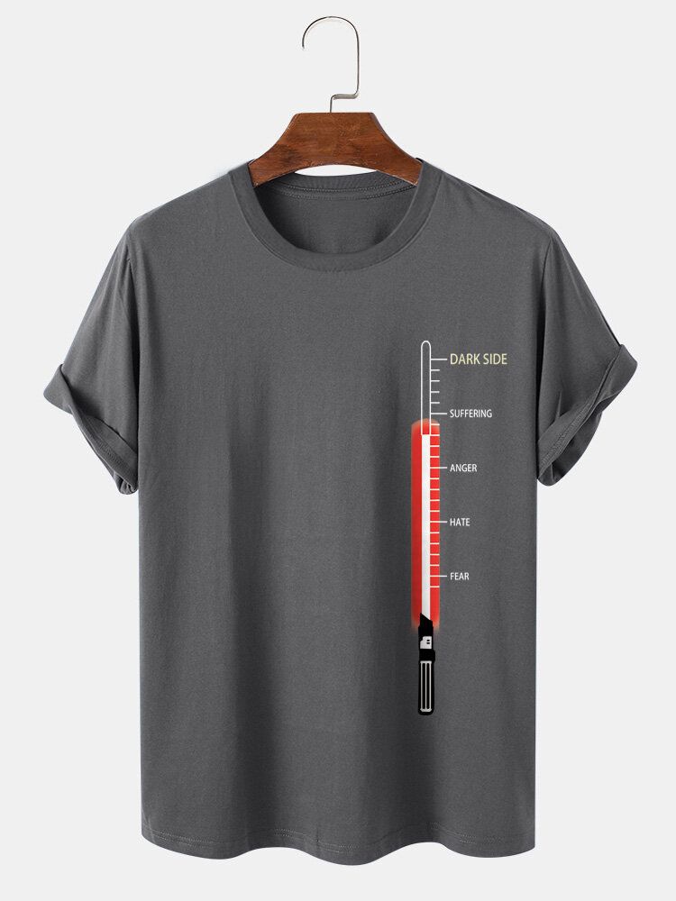 Männer Thermometer Print Rundhalsausschnitt Star Wars Casual T-shirts