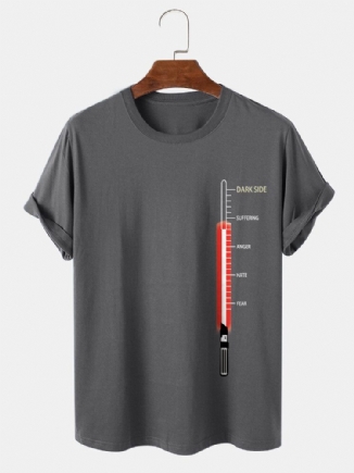 Männer Thermometer Print Rundhalsausschnitt Star Wars Casual T-shirts